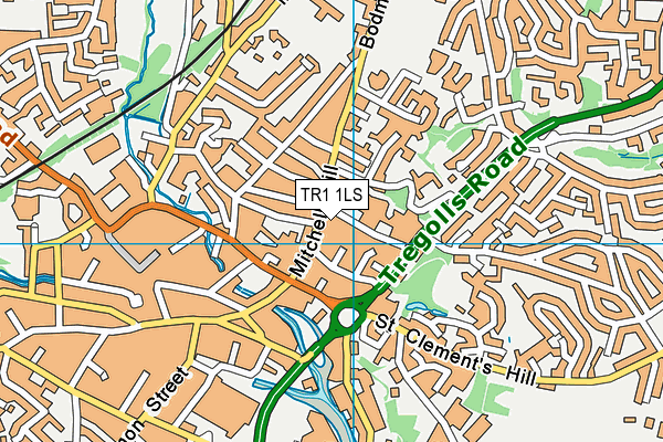 TR1 1LS map - OS VectorMap District (Ordnance Survey)