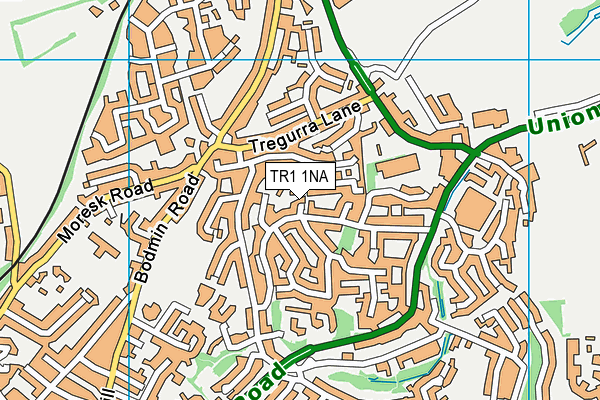 TR1 1NA map - OS VectorMap District (Ordnance Survey)