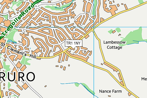 TR1 1NY map - OS VectorMap District (Ordnance Survey)