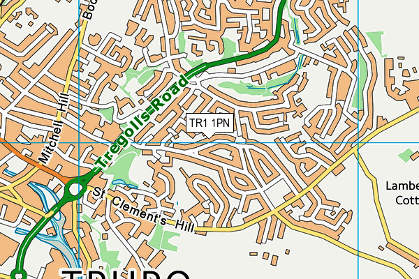 TR1 1PN map - OS VectorMap District (Ordnance Survey)