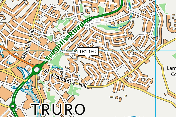 TR1 1PQ map - OS VectorMap District (Ordnance Survey)