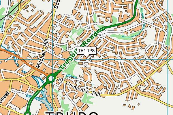 TR1 1PS map - OS VectorMap District (Ordnance Survey)