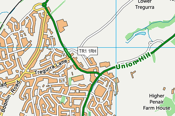 TR1 1RH map - OS VectorMap District (Ordnance Survey)