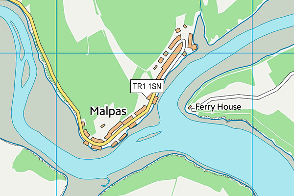 TR1 1SN map - OS VectorMap District (Ordnance Survey)