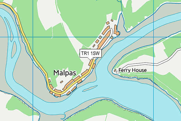 TR1 1SW map - OS VectorMap District (Ordnance Survey)