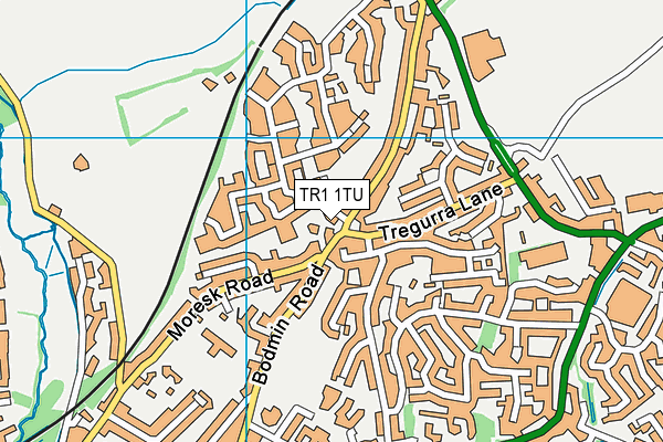 TR1 1TU map - OS VectorMap District (Ordnance Survey)