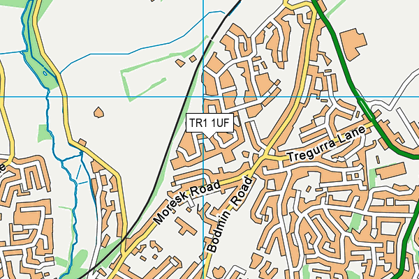 TR1 1UF map - OS VectorMap District (Ordnance Survey)