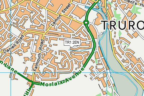 TR1 2EN map - OS VectorMap District (Ordnance Survey)