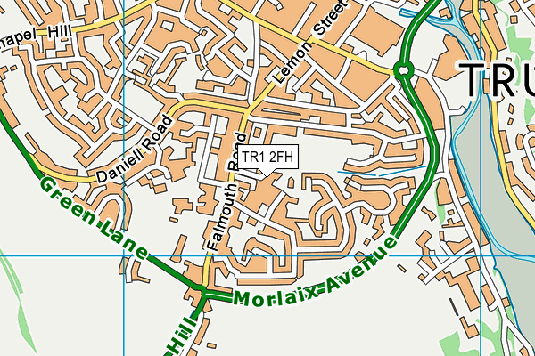 TR1 2FH map - OS VectorMap District (Ordnance Survey)