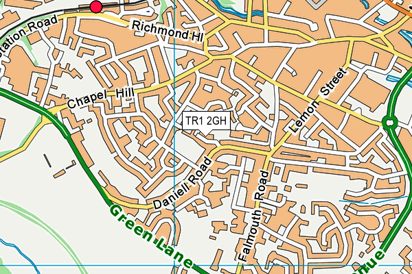TR1 2GH map - OS VectorMap District (Ordnance Survey)
