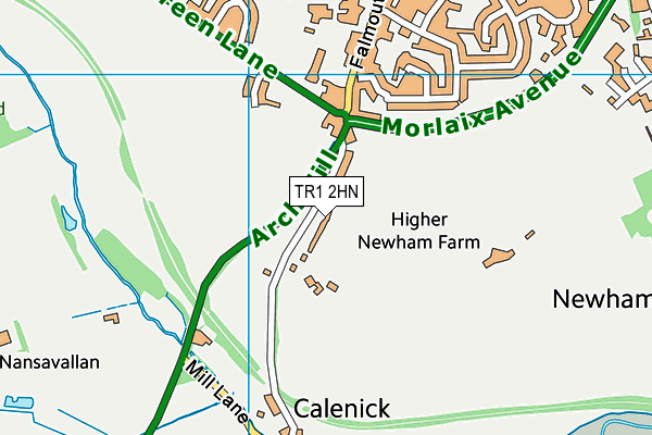 TR1 2HN map - OS VectorMap District (Ordnance Survey)