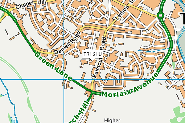 TR1 2HU map - OS VectorMap District (Ordnance Survey)