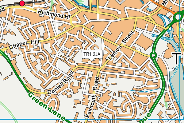TR1 2JA map - OS VectorMap District (Ordnance Survey)