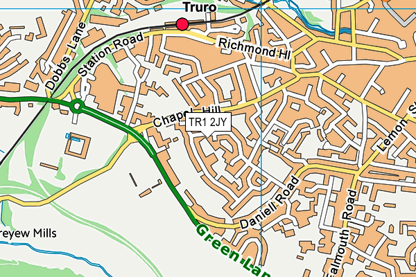 TR1 2JY map - OS VectorMap District (Ordnance Survey)