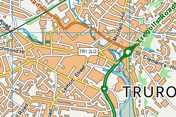 TR1 2LQ map - OS VectorMap District (Ordnance Survey)