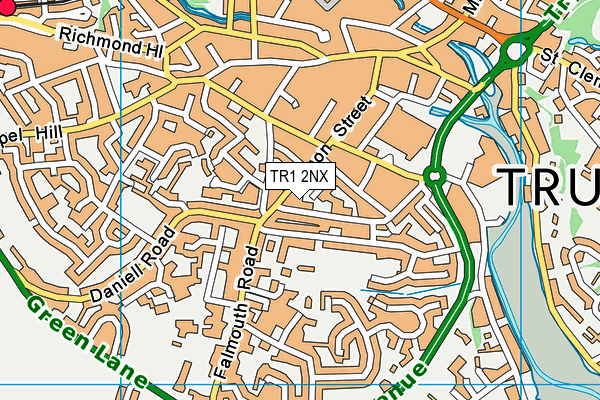 TR1 2NX map - OS VectorMap District (Ordnance Survey)