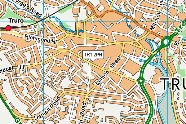 TR1 2PH map - OS VectorMap District (Ordnance Survey)