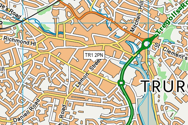 TR1 2PN map - OS VectorMap District (Ordnance Survey)