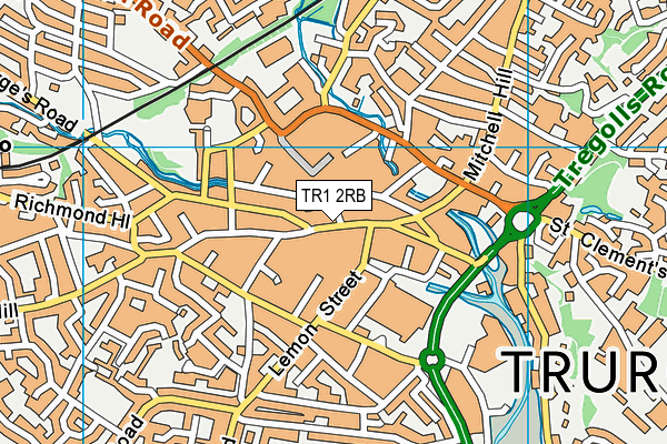 TR1 2RB map - OS VectorMap District (Ordnance Survey)