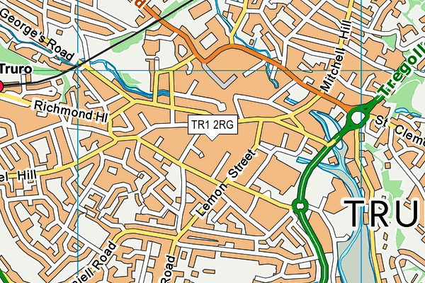 TR1 2RG map - OS VectorMap District (Ordnance Survey)