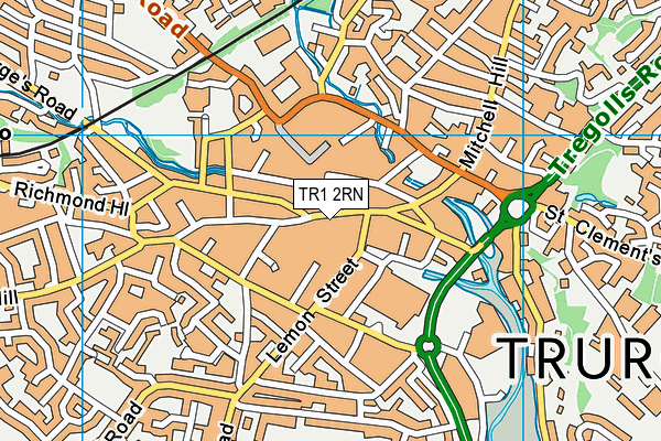 TR1 2RN map - OS VectorMap District (Ordnance Survey)