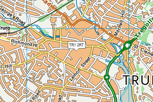 TR1 2RT map - OS VectorMap District (Ordnance Survey)