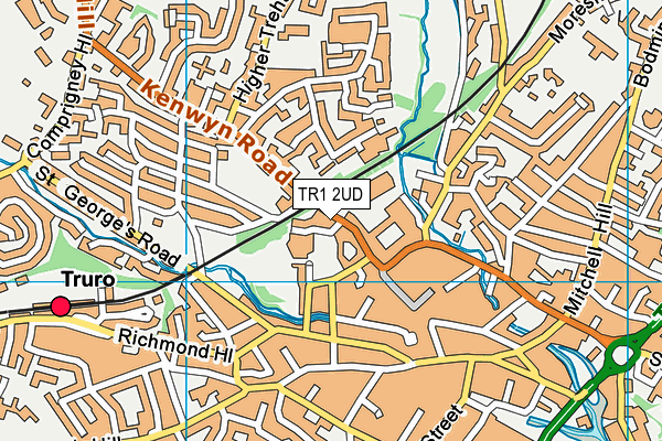 TR1 2UD map - OS VectorMap District (Ordnance Survey)