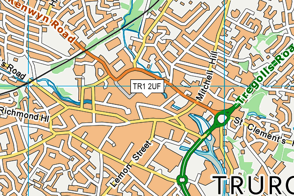 TR1 2UF map - OS VectorMap District (Ordnance Survey)