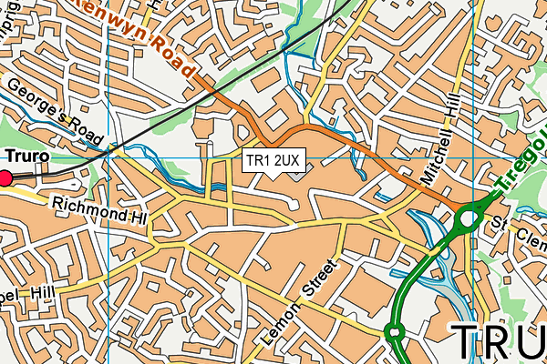 TR1 2UX map - OS VectorMap District (Ordnance Survey)