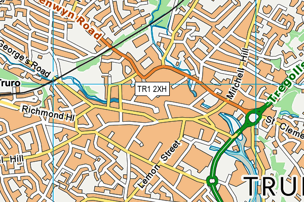 TR1 2XH map - OS VectorMap District (Ordnance Survey)