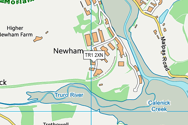 TR1 2XN map - OS VectorMap District (Ordnance Survey)