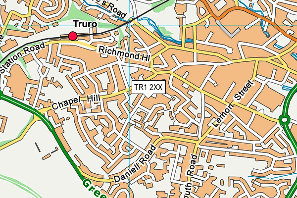 TR1 2XX map - OS VectorMap District (Ordnance Survey)