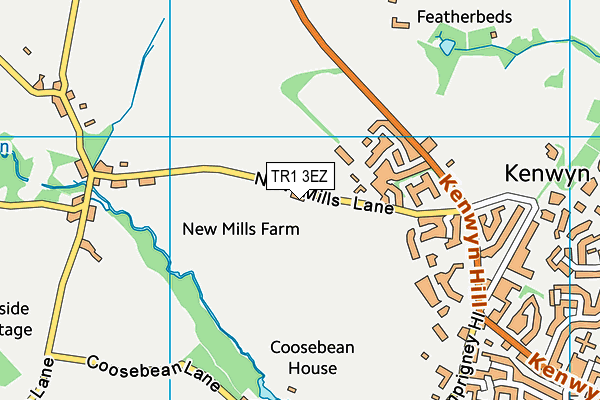 TR1 3EZ map - OS VectorMap District (Ordnance Survey)