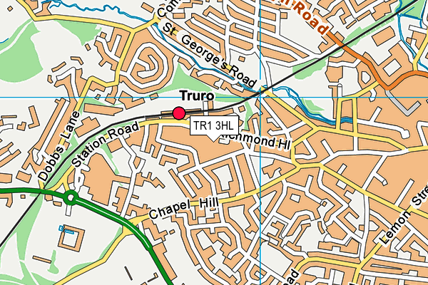 TR1 3HL map - OS VectorMap District (Ordnance Survey)