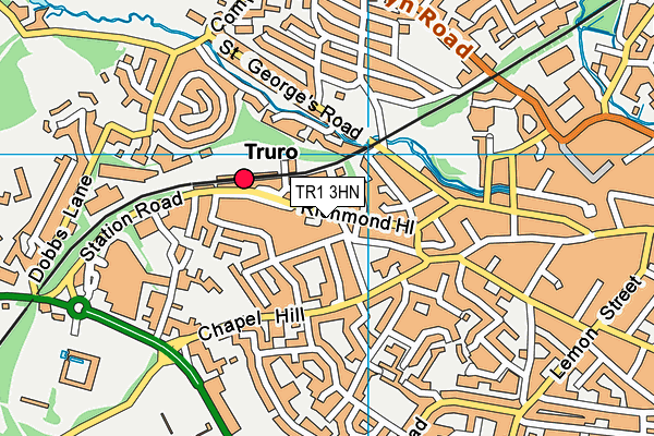 TR1 3HN map - OS VectorMap District (Ordnance Survey)