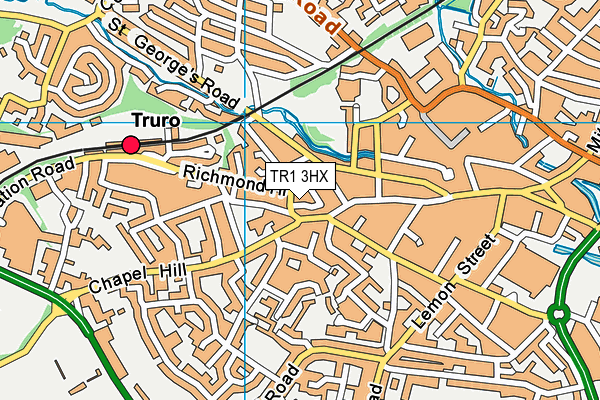 TR1 3HX map - OS VectorMap District (Ordnance Survey)