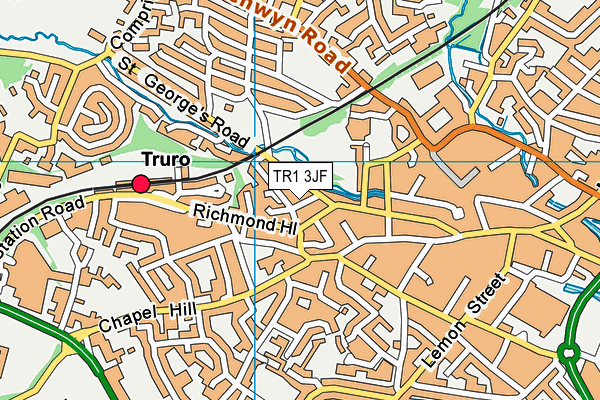 TR1 3JF map - OS VectorMap District (Ordnance Survey)