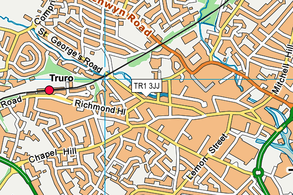 TR1 3JJ map - OS VectorMap District (Ordnance Survey)
