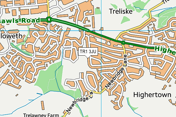 TR1 3JU map - OS VectorMap District (Ordnance Survey)