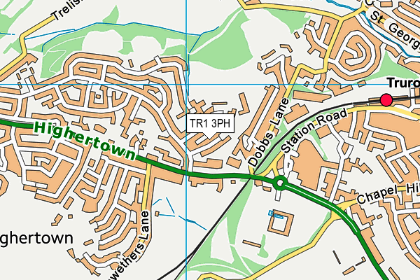 TR1 3PH map - OS VectorMap District (Ordnance Survey)