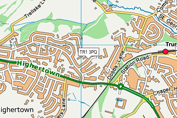Truro Learning Academy map (TR1 3PQ) - OS VectorMap District (Ordnance Survey)