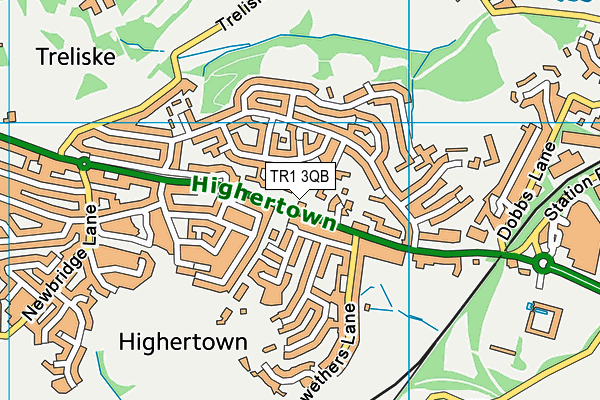 TR1 3QB map - OS VectorMap District (Ordnance Survey)