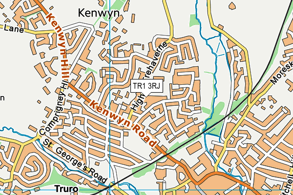 TR1 3RJ map - OS VectorMap District (Ordnance Survey)