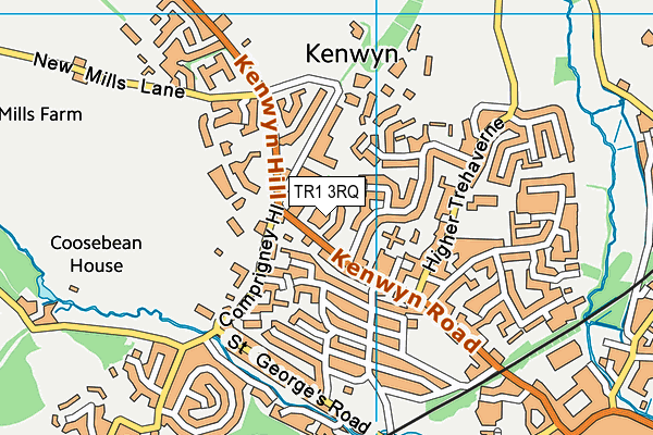 TR1 3RQ map - OS VectorMap District (Ordnance Survey)