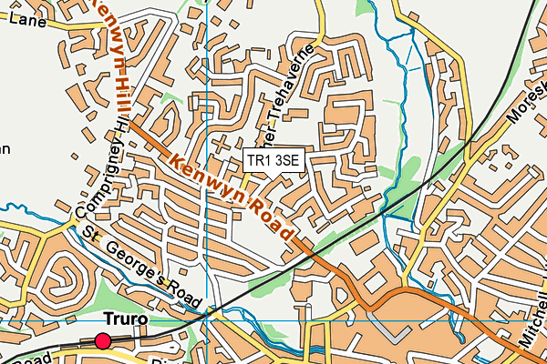 TR1 3SE map - OS VectorMap District (Ordnance Survey)