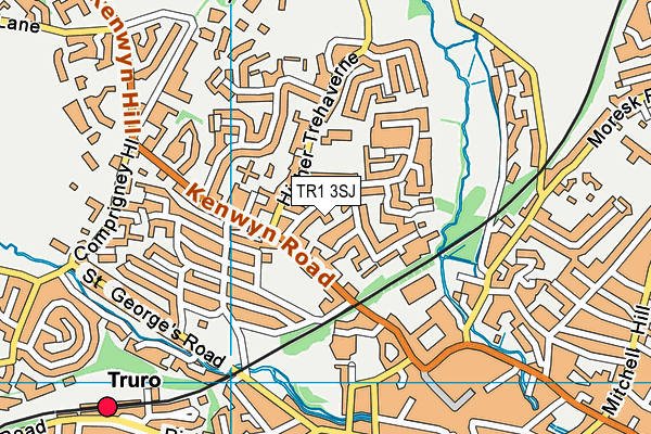 TR1 3SJ map - OS VectorMap District (Ordnance Survey)