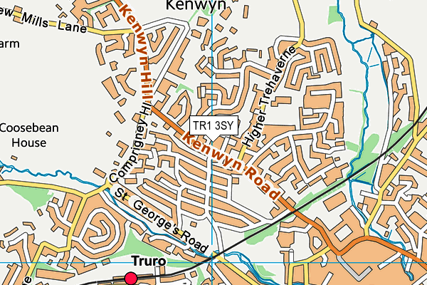 TR1 3SY map - OS VectorMap District (Ordnance Survey)