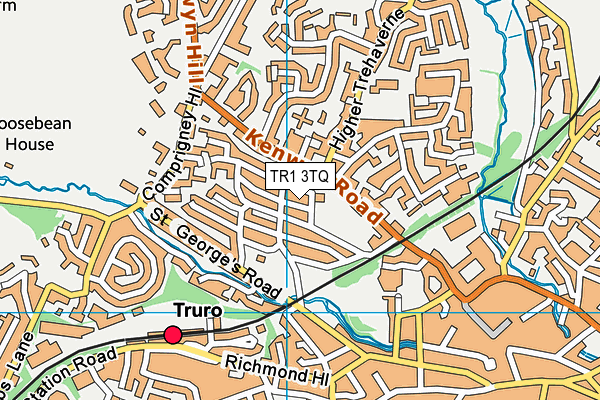 TR1 3TQ map - OS VectorMap District (Ordnance Survey)