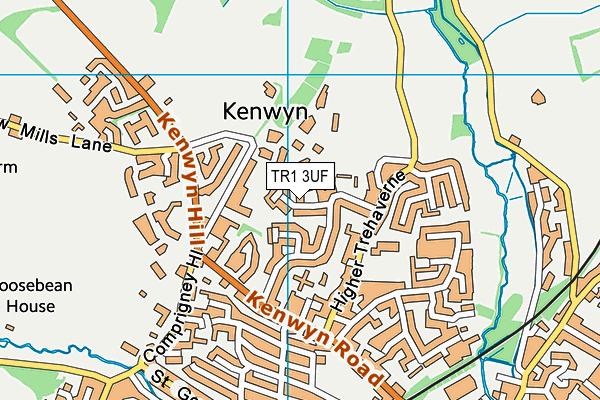 TR1 3UF map - OS VectorMap District (Ordnance Survey)