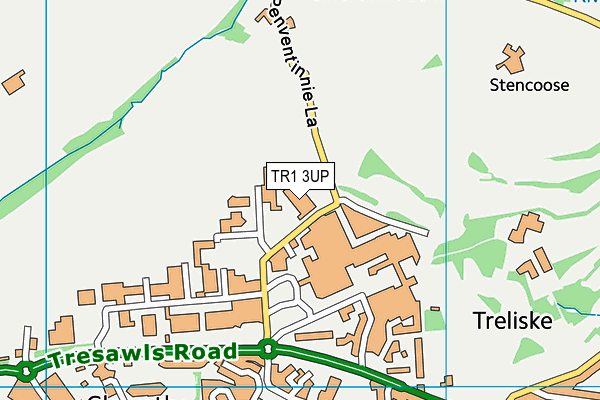TR1 3UP map - OS VectorMap District (Ordnance Survey)